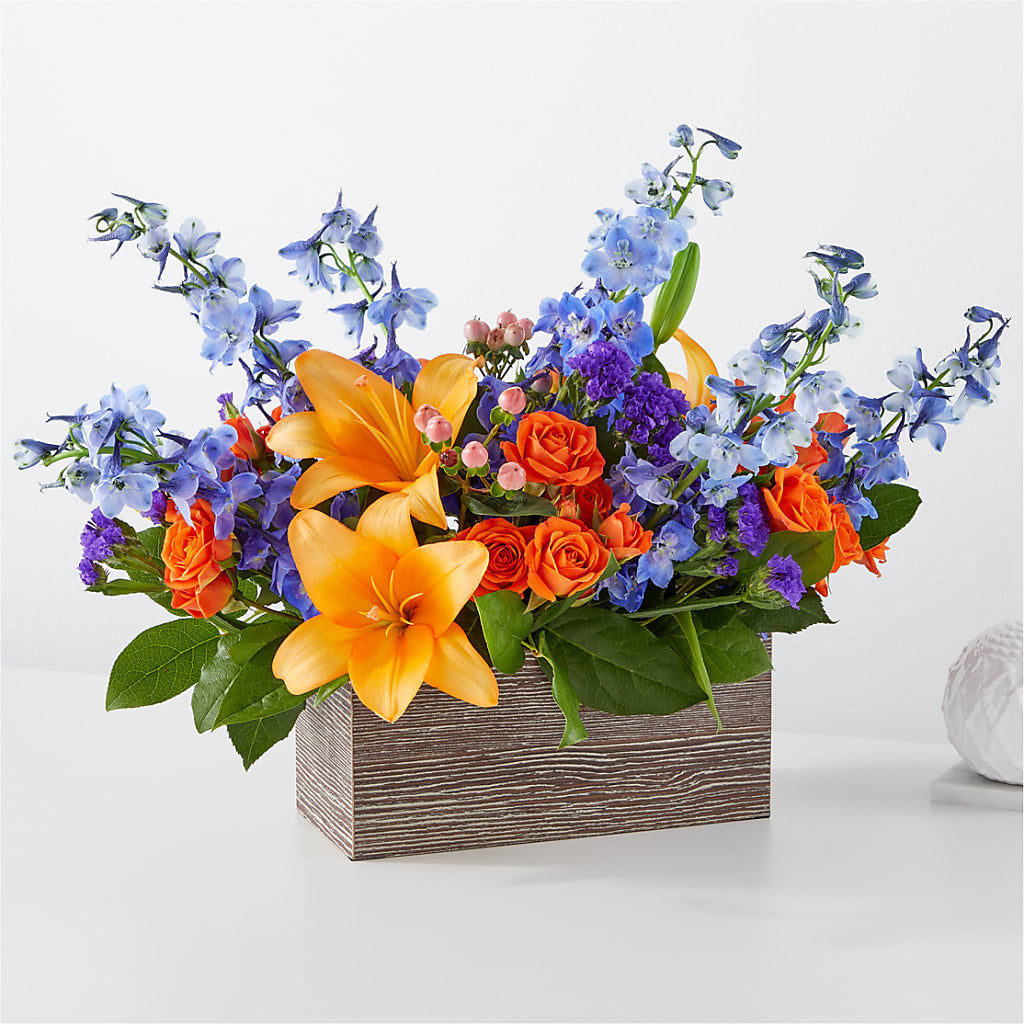Radiant Citrus Box Bouquet – Fantasy Decorations And Flower Shop, Hawthorne CA