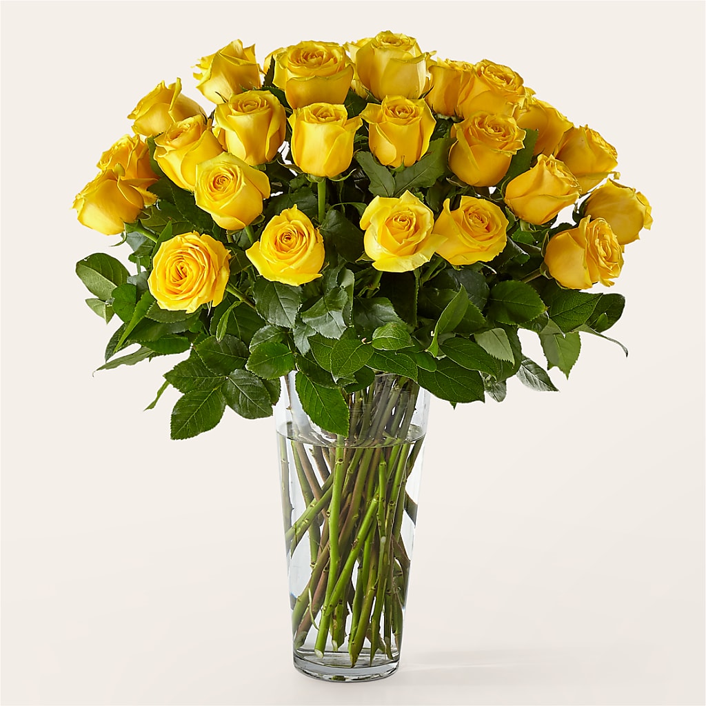 Long Stem Yellow Rose Bouquet – Fantasy Decorations And Flower Shop, Hawthorne CA