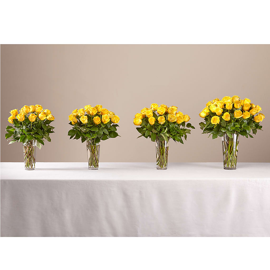 Long Stem Yellow Rose Bouquet – Fantasy Decorations And Flower Shop, Hawthorne CA