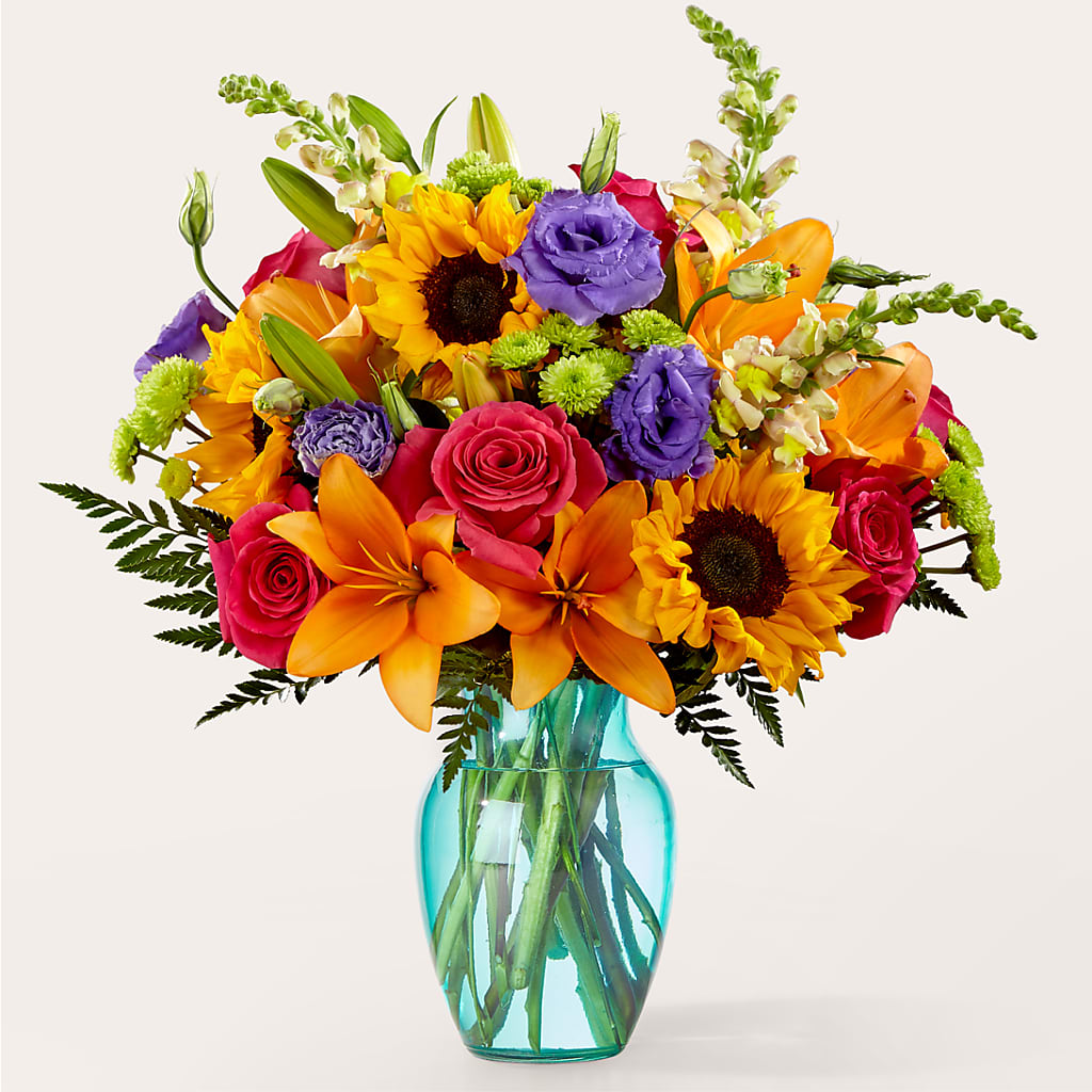 Double Rainbow Bouquet – Fantasy Decorations And Flower Shop, Hawthorne CA