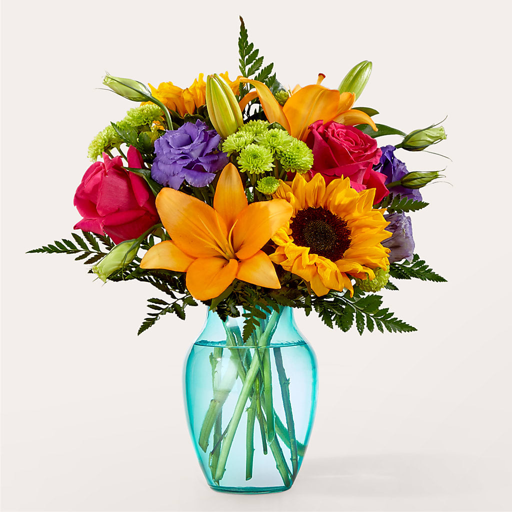 Double Rainbow Bouquet – Fantasy Decorations And Flower Shop, Hawthorne CA