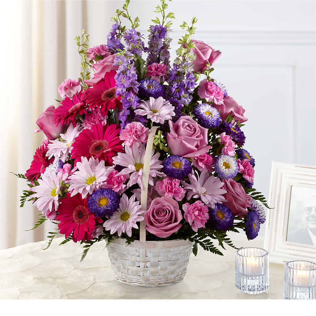 Pastel Peace Basket – Fantasy Decorations And Flower Shop, Hawthorne CA