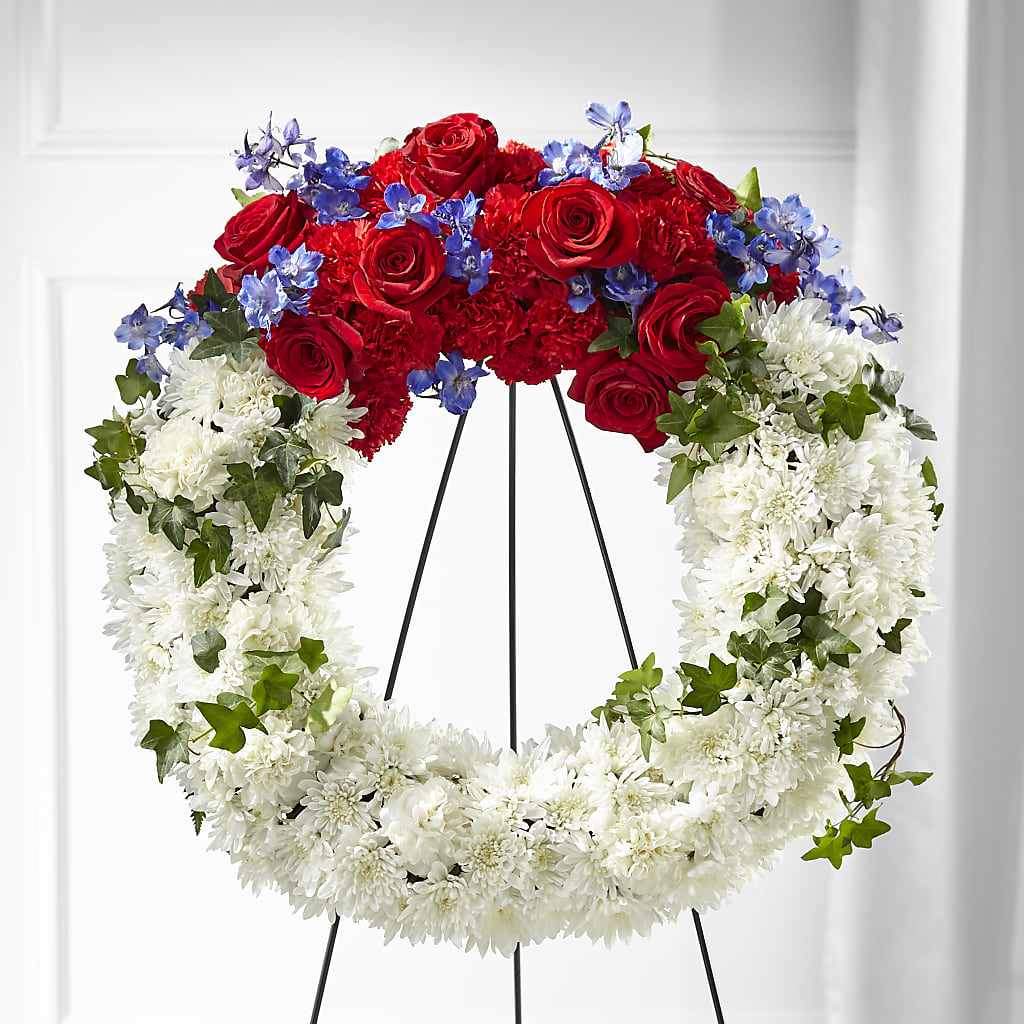 Patriotic Passion Wreath – Fantasy Decorations And Flower Shop, Hawthorne CA