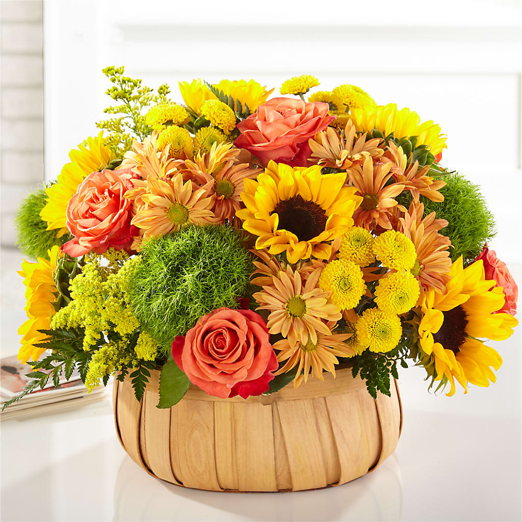 Harvest Sunflower Basket – Fantasy Decorations And Flower Shop, Hawthorne CA