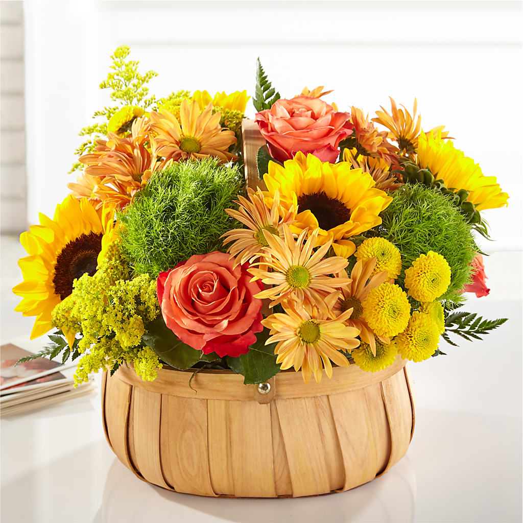 Harvest Sunflower Basket – Fantasy Decorations And Flower Shop, Hawthorne CA