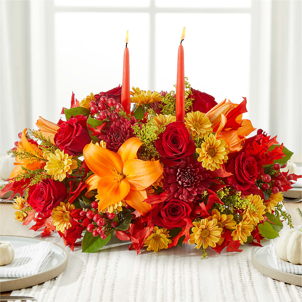 Autumn's Embrace Centerpiece – Fantasy Decorations And Flower Shop, Hawthorne CA