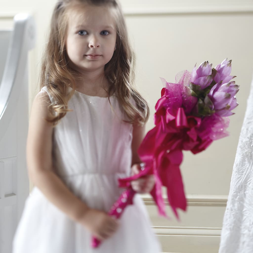 Sparkle Pink Flower Girl Bouquet – Fantasy Decorations And Flower Shop, Hawthorne CA