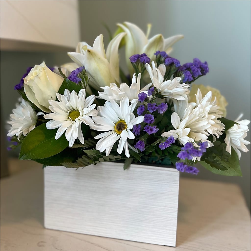 Beyond Blue Box Bouquet –  Fantasy Decorations And Flower Shop, Hawthorne CA