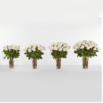 Long Stem White Rose Bouquet –  Fantasy Decorations And Flower Shop, Hawthorne CA
