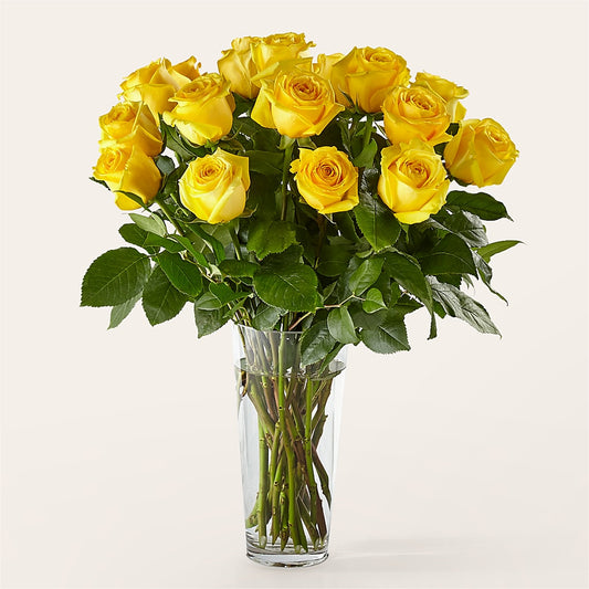 Long Stem Yellow Rose Bouquet –  Fantasy Decorations And Flower Shop, Hawthorne CA