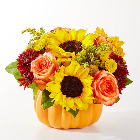 Golden Gourd Pumpkin Bouquet –  Fantasy Decorations And Flower Shop, Hawthorne CA