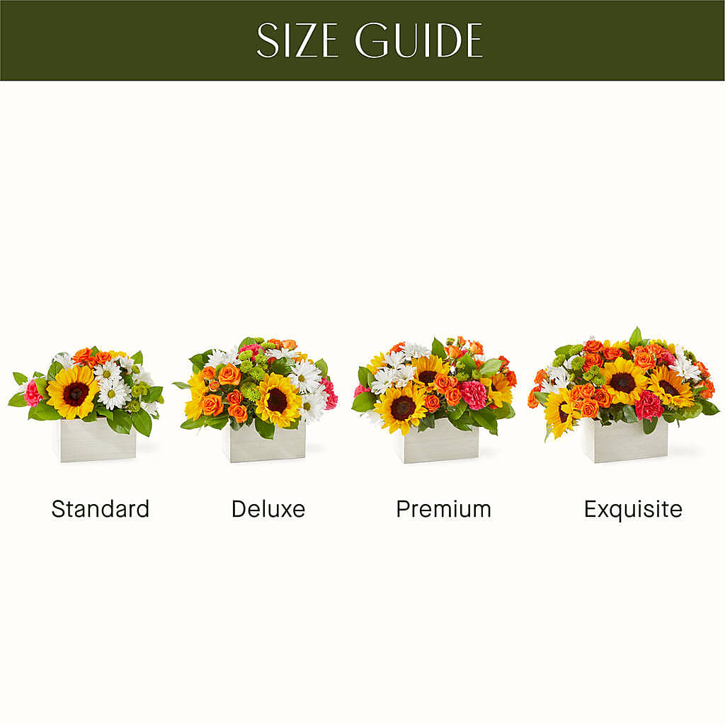 Sun-drenched Blooms Box Bouquet –  Fantasy Decorations And Flower Shop, Hawthorne CA