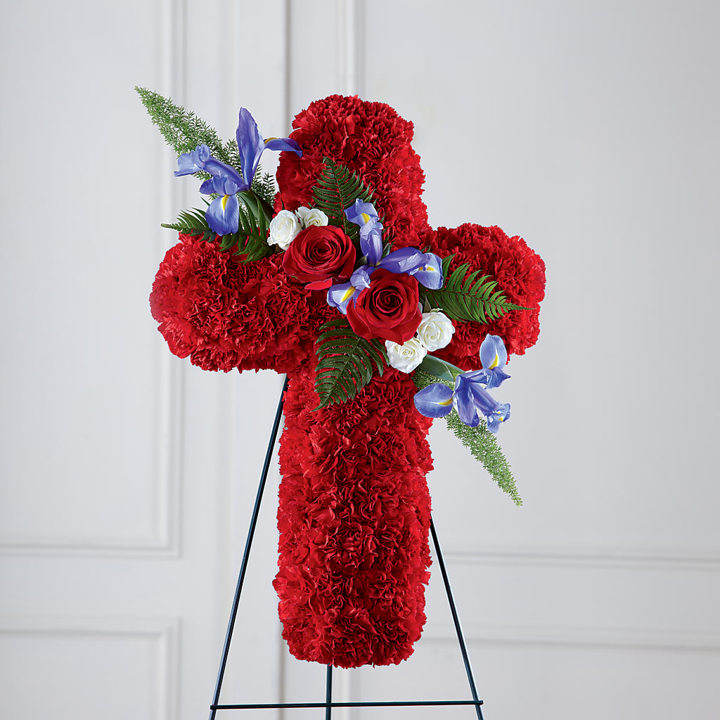 Faithful Hero Floral Cross –  Fantasy Decorations And Flower Shop, Hawthorne CA