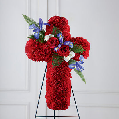 Faithful Hero Floral Cross –  Fantasy Decorations And Flower Shop, Hawthorne CA