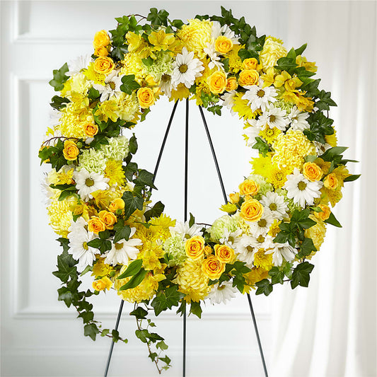 Golden Remembrance Wreath –  Fantasy Decorations And Flower Shop, Hawthorne CA