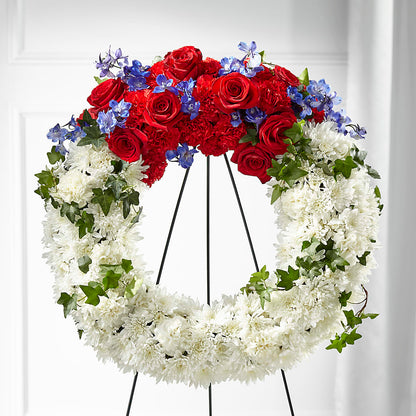Patriotic Passion Wreath –  Fantasy Decorations And Flower Shop, Hawthorne CA