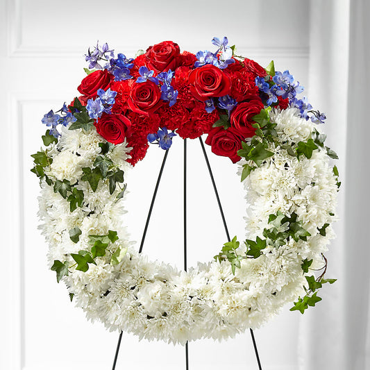 Patriotic Passion Wreath –  Fantasy Decorations And Flower Shop, Hawthorne CA