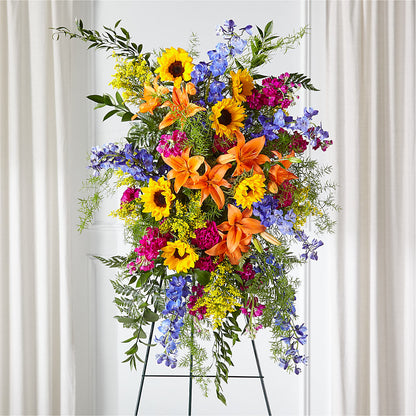 Sunlit Memories Standing Spray (Standard) –  Fantasy Decorations And Flower Shop, Hawthorne CA