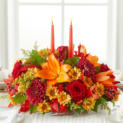 Autumn's Embrace Centerpiece –  Fantasy Decorations And Flower Shop, Hawthorne CA